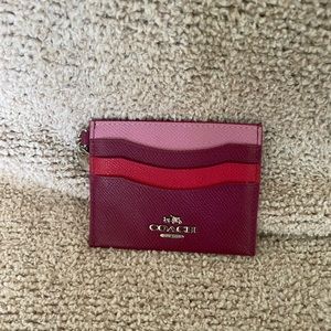 Coach multi color card holder